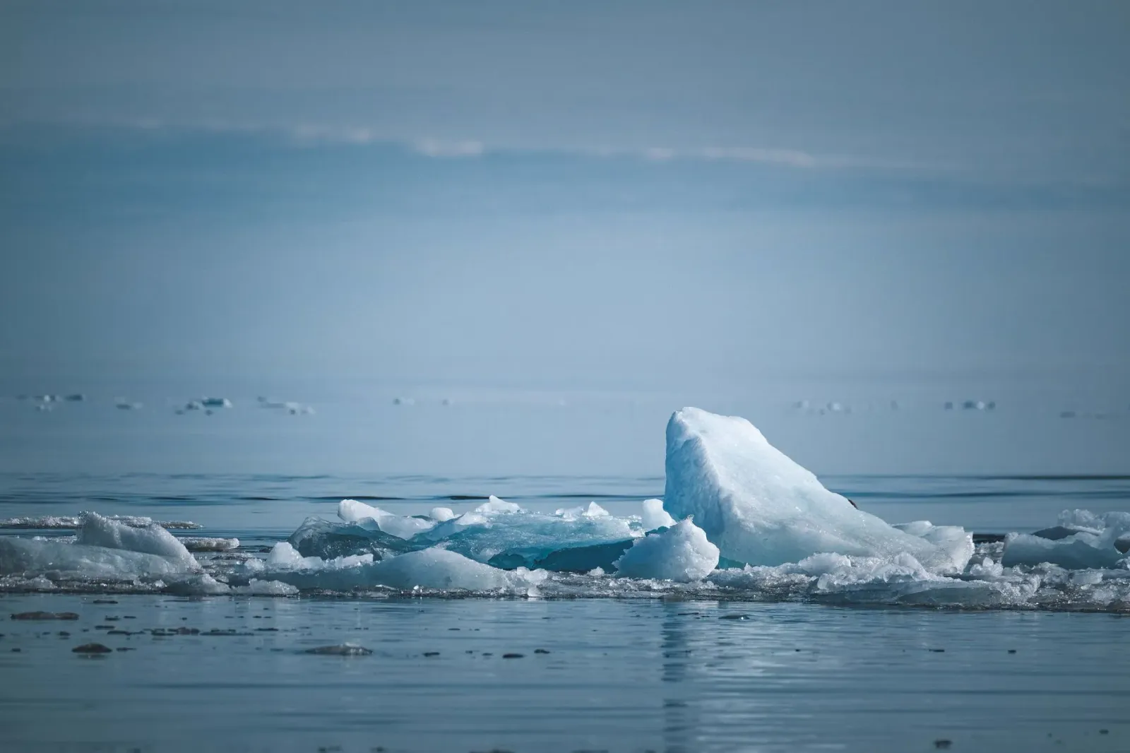 Imajen ida hatudu mapa mundiál ho kór azul no mean ne'ebé reprezenta anomália temperatura oseániku, hanesan modelu sientífiku