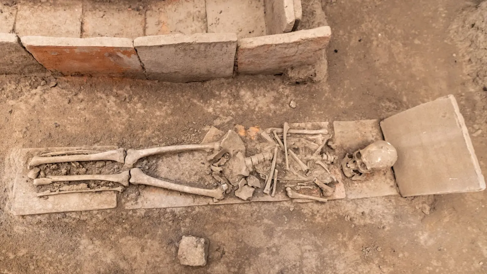 Skeleton isin-rahun husi hunter-gatherer antigu iha sibéria, ho fetor peste ne'ebé hetan tiha husi arkeólogu sira, hanesan im