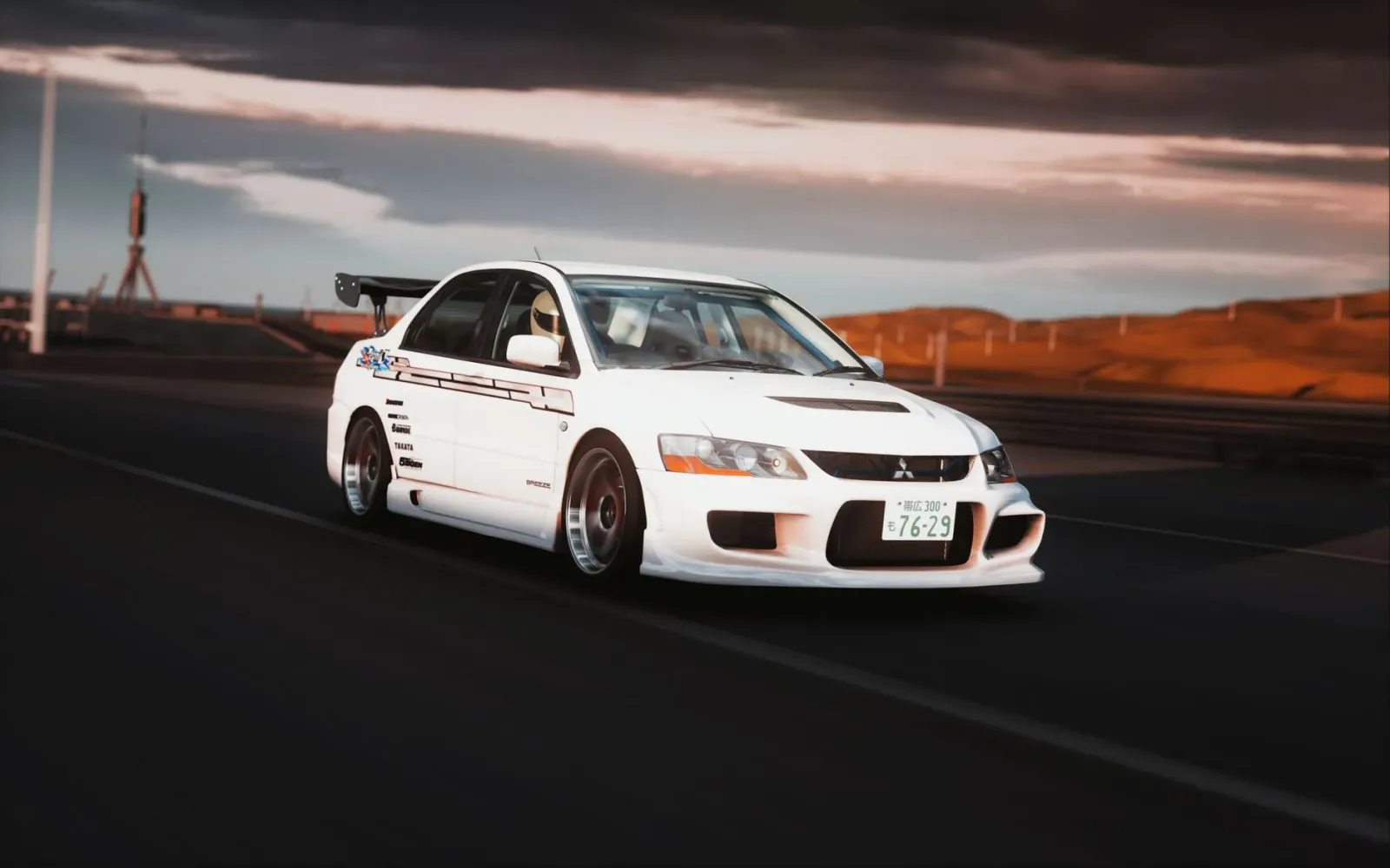 Imajen husi joku Forza Horizon 6 hatudu karreta la'o iha estrada iha area rural Japan ho ai-hun no natureza furak, ho loron b
