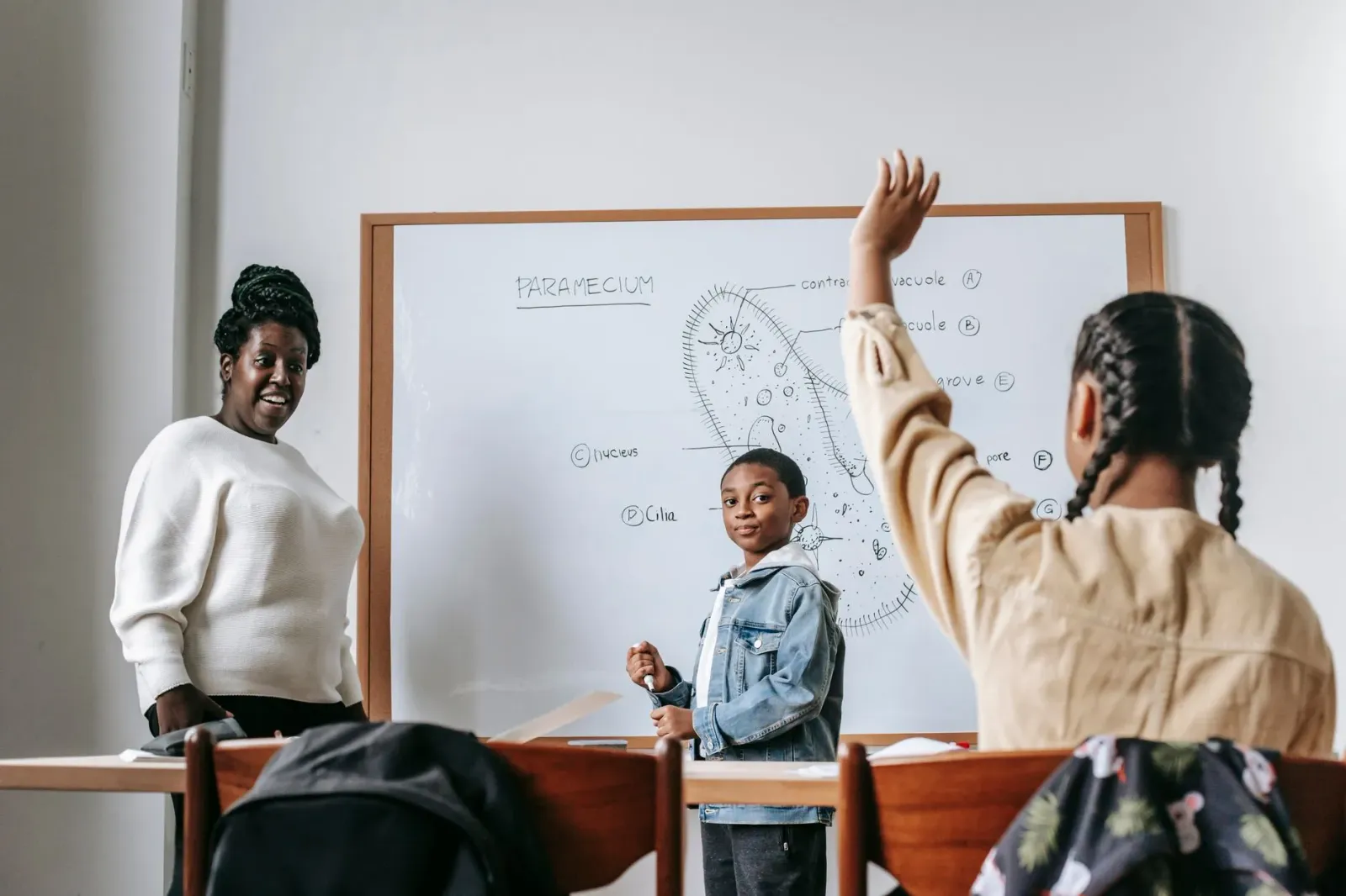Profesor no estudante sira iha sala aula siénsia, komprende importancia edukasaun iha Timor-Leste, 2026