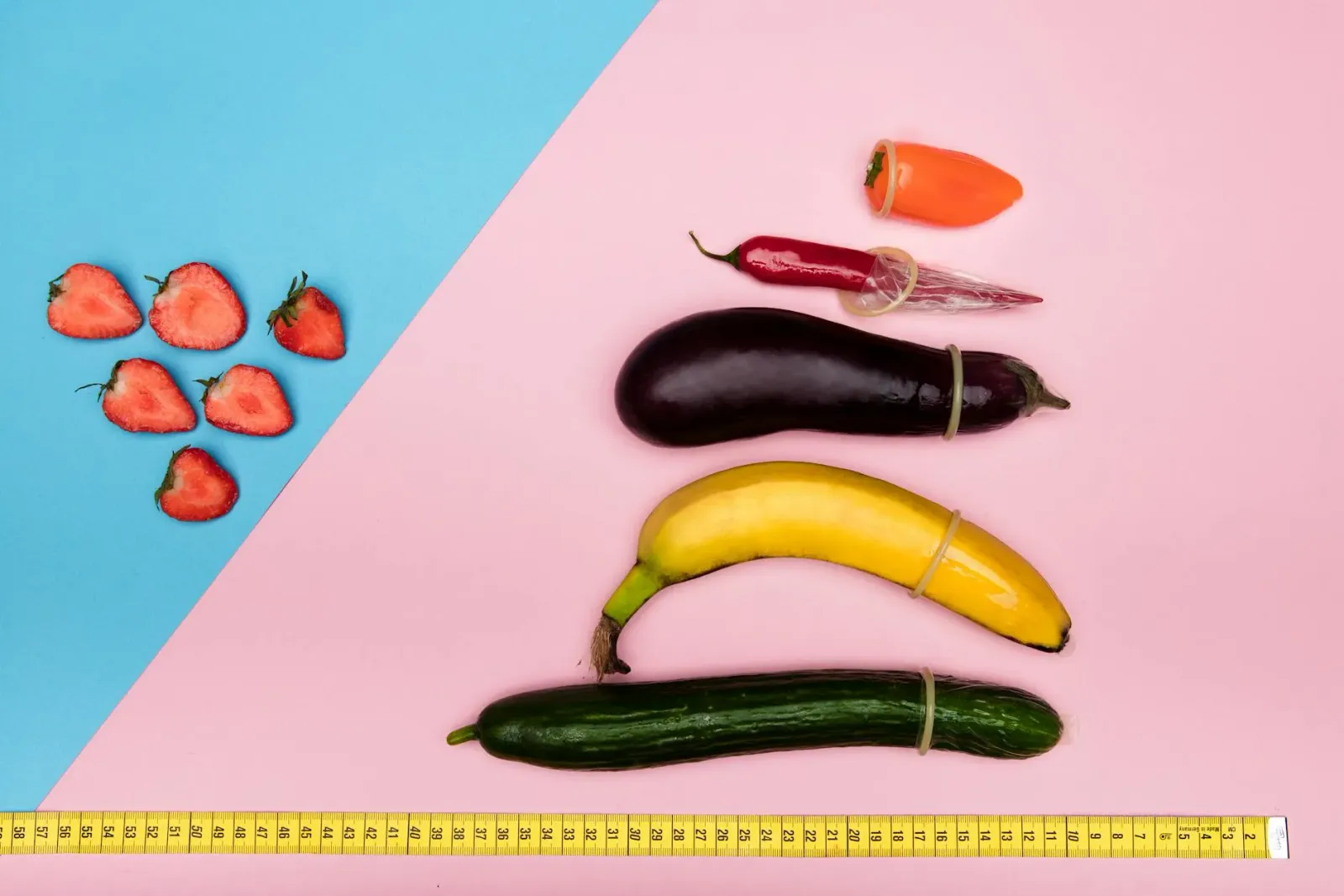 Imajen ida hatudu banana no strawberr hamutuk, ho livru siénsia iha kotuk, atu ilustra diferensa entre klasifikasaun botánika