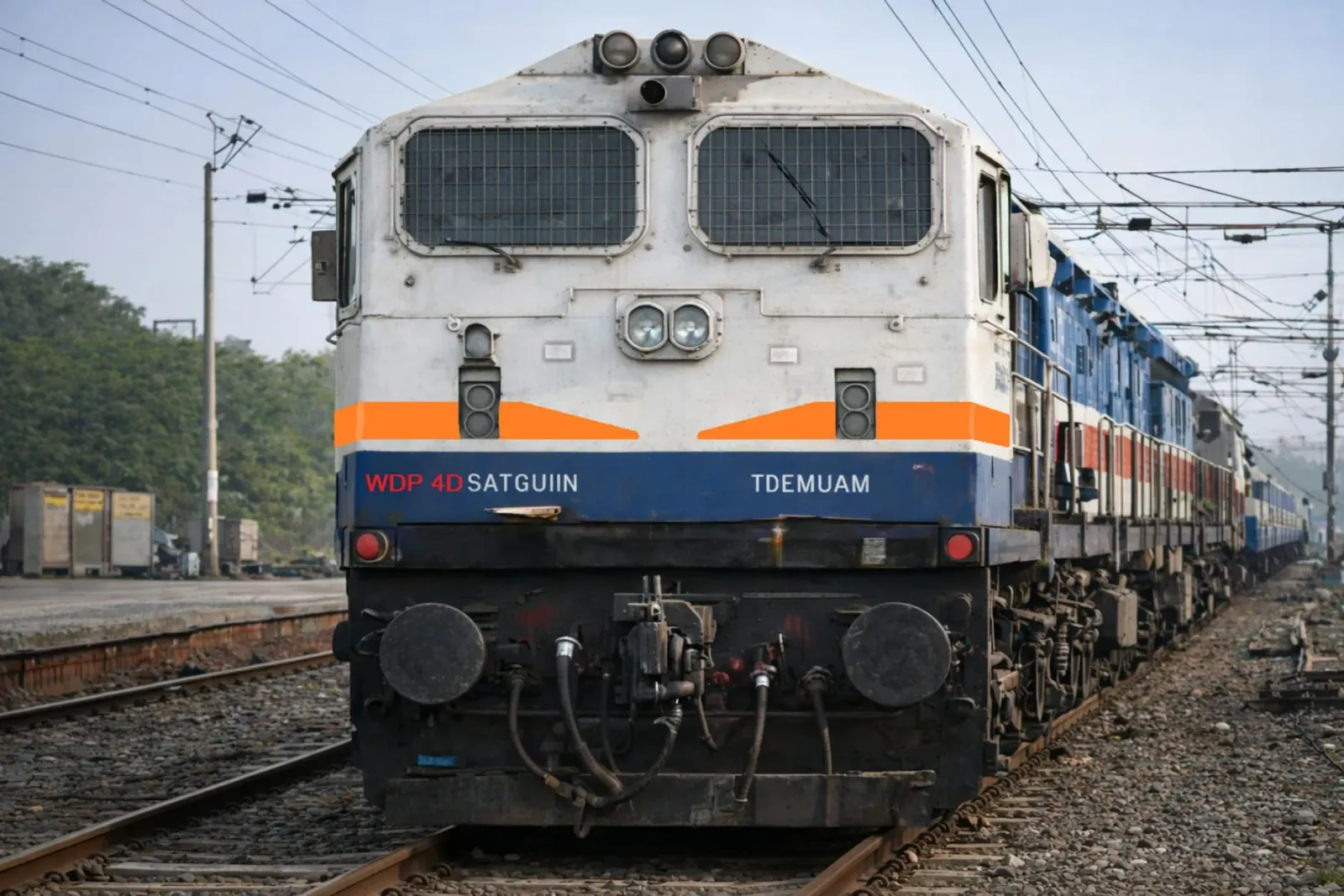 Imajen ida hatudu estasaun ferrovia modernu iha India ho kamera seguransa no teknolojia monitorizasaun, ne'ebé ilustra modern