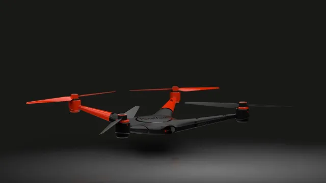Imajen ida ne'ebé hatudu drone iha lalehan, ho ekipamentu saúde iha meza, no produtu beleza iha uma laran — hanesan símbolu b
