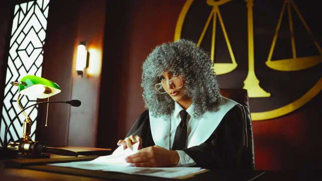 Imajen ilustrativa ne'ebé hatudu tribunal, estreia filme, no laboratóriu peskiza saúde — símbolu husi kazu tolu ne'ebé analiz