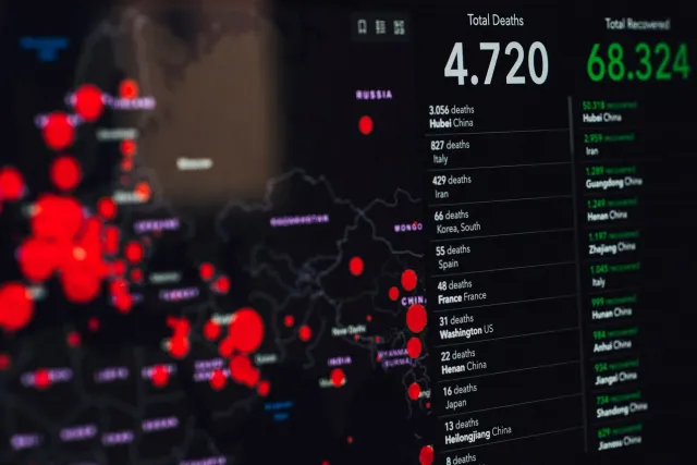 Mapa mundu ne'ebé hatudu konflitu entre EUA no Irán, ho seta militár no impaktu ba ekonomia global