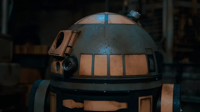Jeff Olson, produtor VFX veteranu ne'ebé servisu iha Industrial Light and Magic, iha foto durante servisu iha filmes Star War