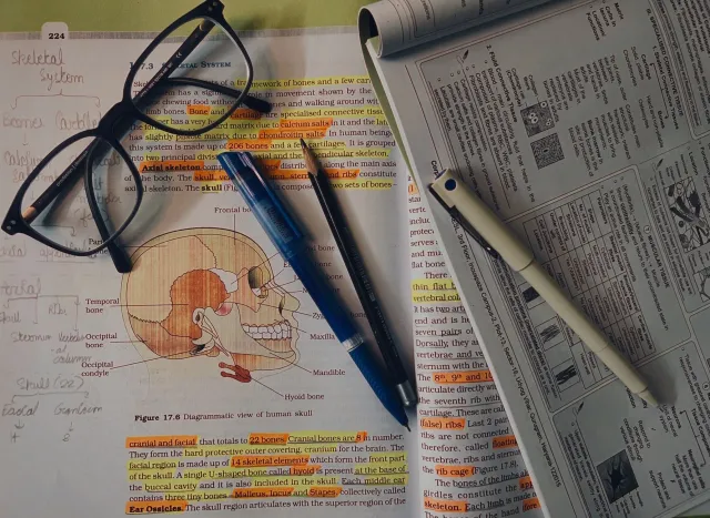 Imajen ida hatudu livru sientífika ne'ebé loke iha pájina sira ne'ebé iha Preámbulu Konstituisaun, ho estudante sira lee ho a