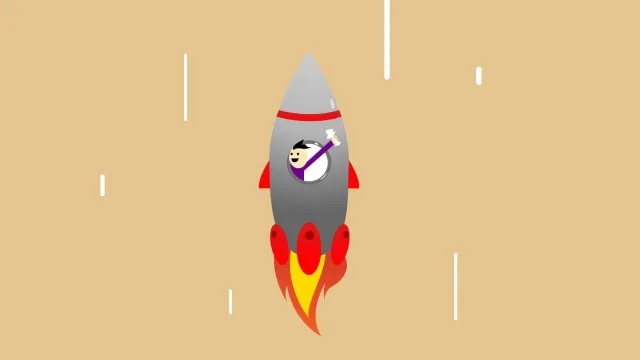 Imajen ida hatudu satélite ki'ik no startup sira nia ekipa iha laboratóriu, ho luz neon azúl no branku, simboliza inovasaun n