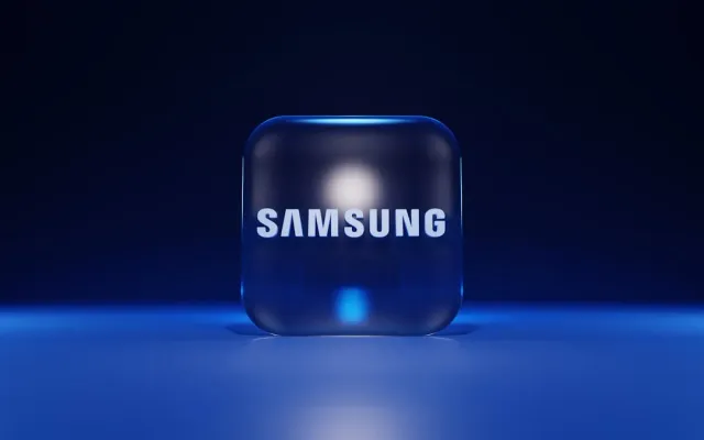 Imajen ida ne'ebé hatudu mákina litografia iha laboratóriu Samsung, ho AI no komputasaun kuántiku reprezentadu hanesan luz no